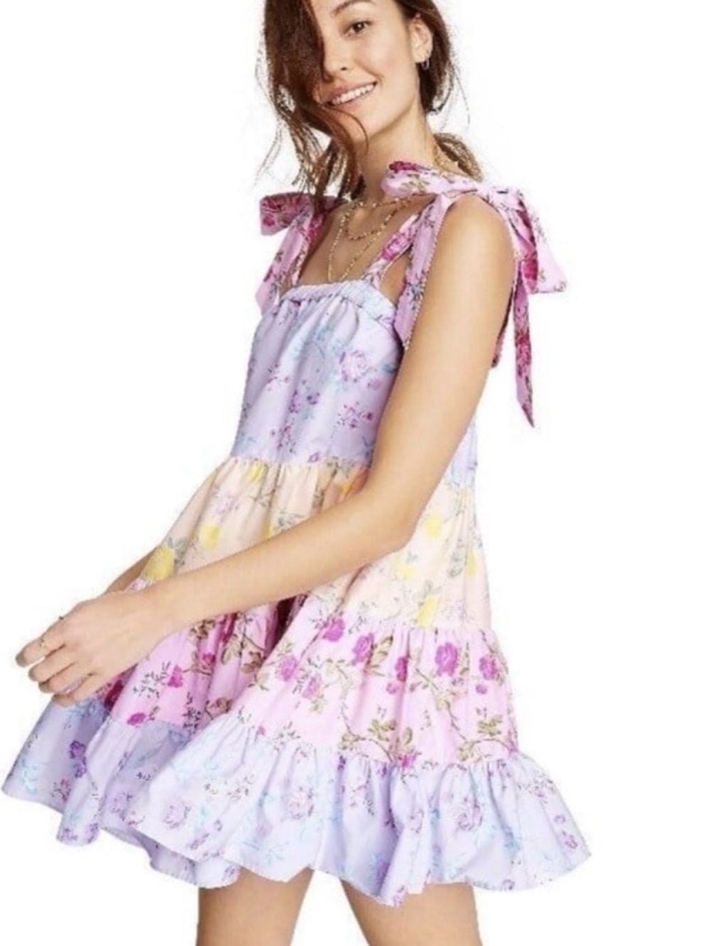 LoveShackFancy x Target Jeanne Floral Tie-Shoulder Tiered Dress